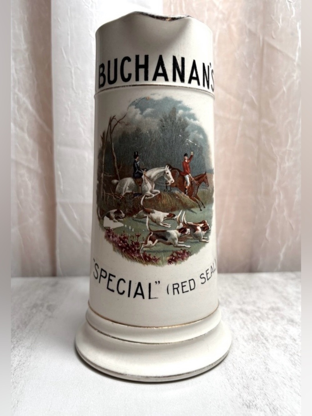 Buchanan’s Water Pitcher Advertising Their “Special” (Red Seal) Scotch Whiskey